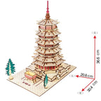 Bouwpakket Fogong Temple Buddha Tower (China) van hout