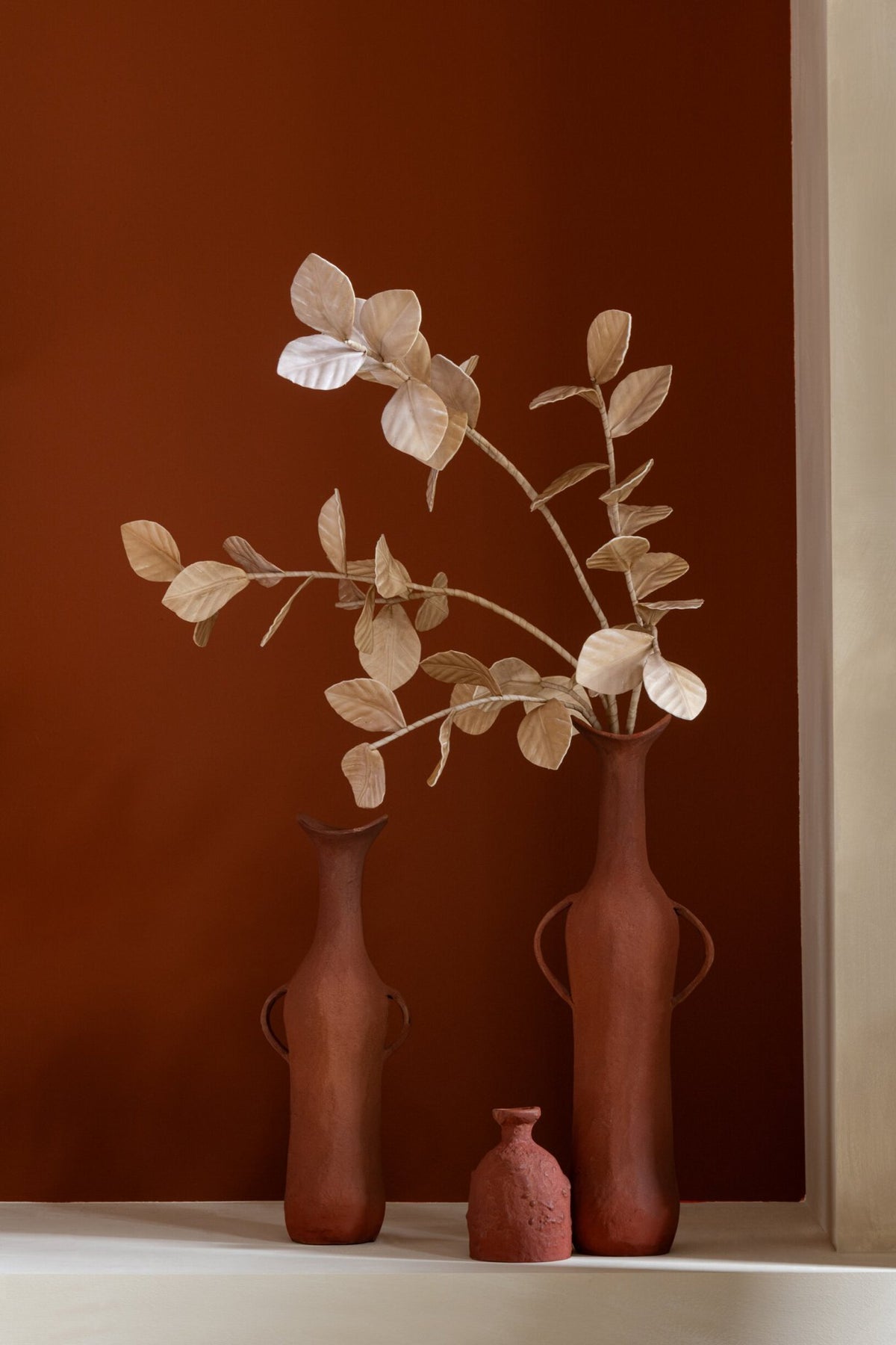 J-Line vaas Soliflore - aluminium - terracotta