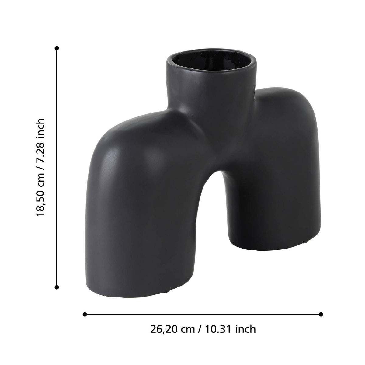 Vaas Brower Zwart 26x8x19 cm