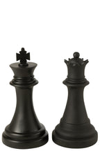 J-Line decoratie Schaakstuk Koningin - polyresin - zwart