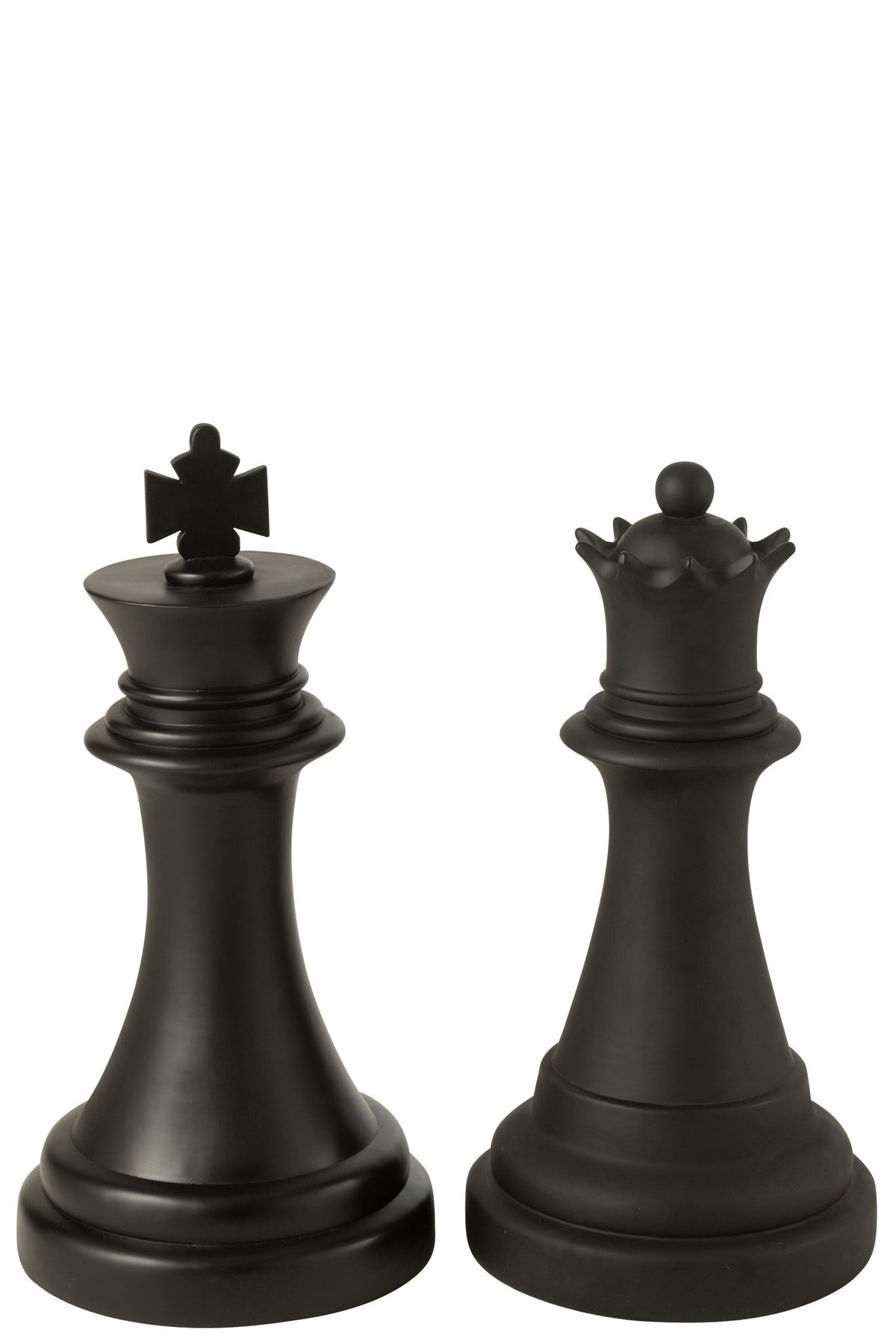 J-Line decoratie Schaakstuk Koningin - polyresin - zwart