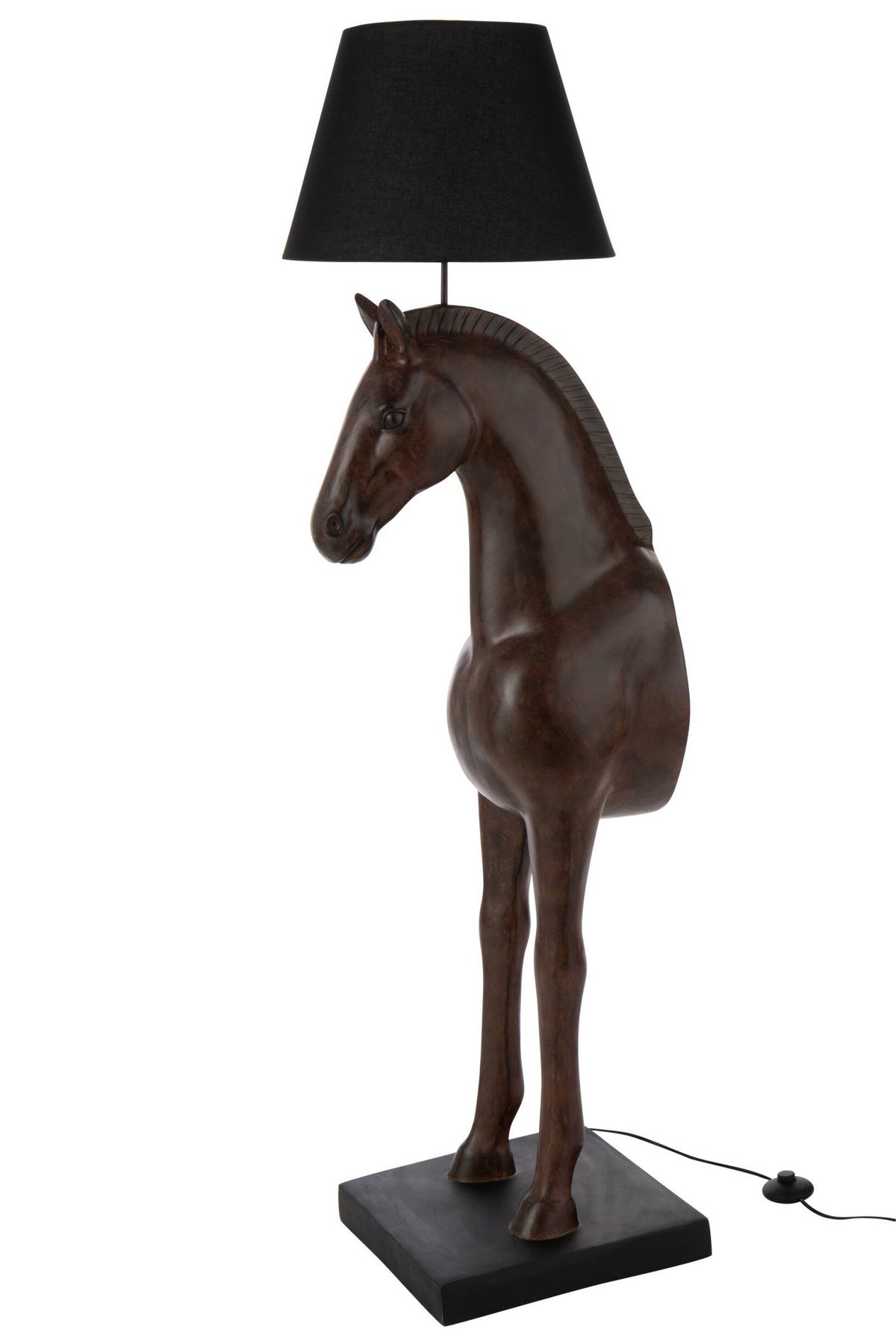 J-Line vloerlamp Paardenvoork - polyresin - bruin