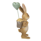 Decoratie Beeld Konijn 7x5x17 cm Bruin Kunststof