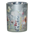 Theelichthouder Border bloemen vlinder large 18cm