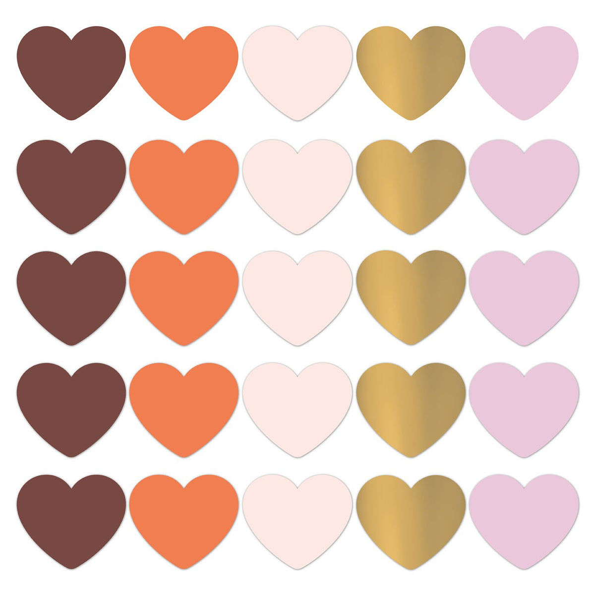 Spring '25 Hearts cadeaustickers op rol - 500 stuks