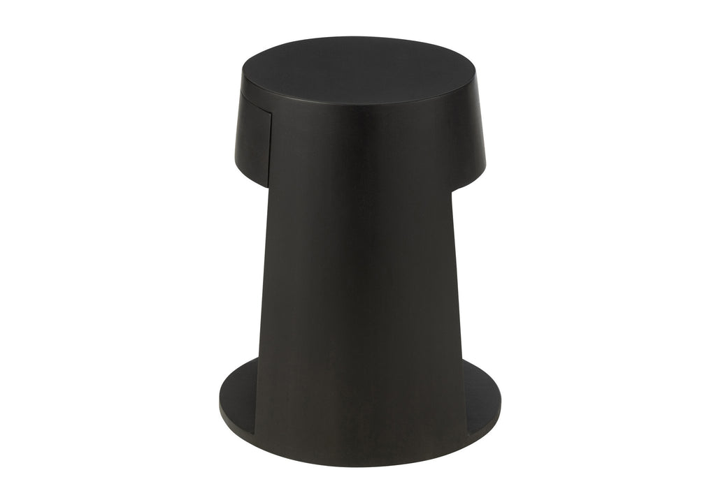 J-Line Bijzettafel Drawn Mango Hout/Mdf Zwart