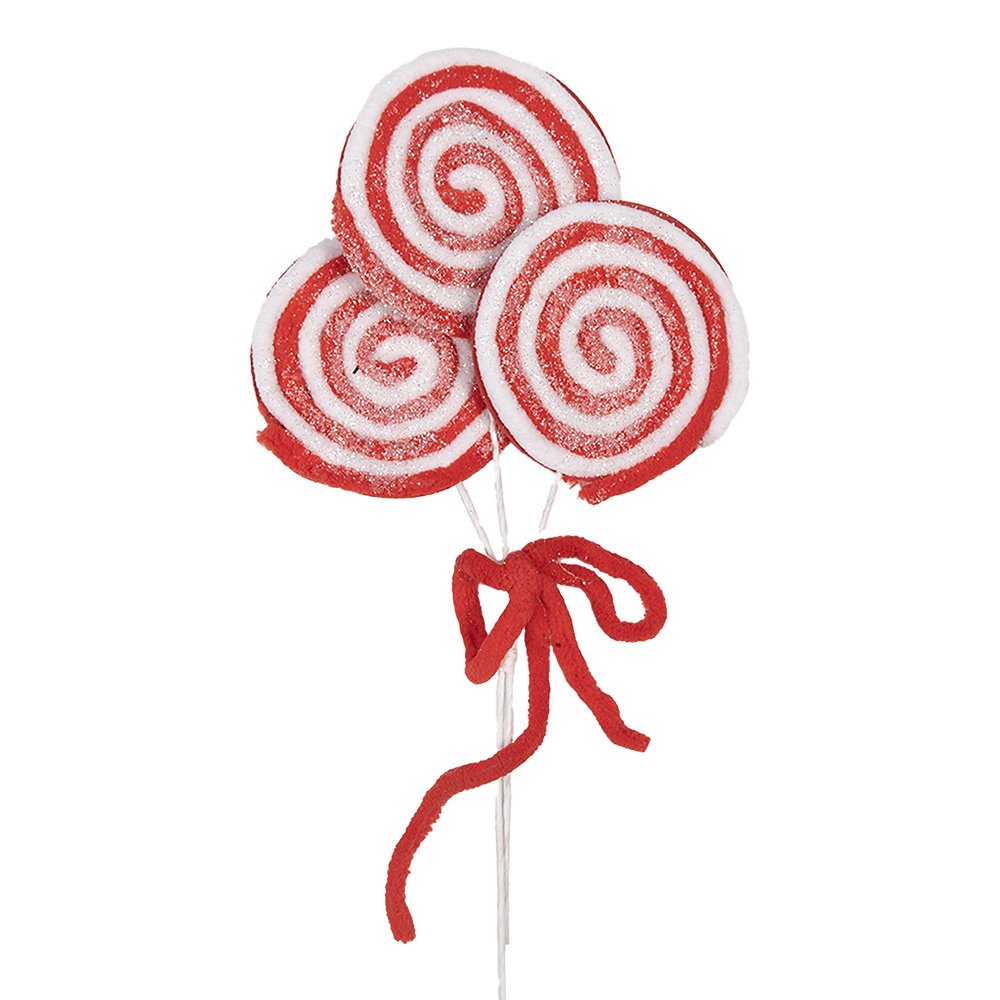 Kerstdecoratie Lolly 30 cm Rood Kunststof