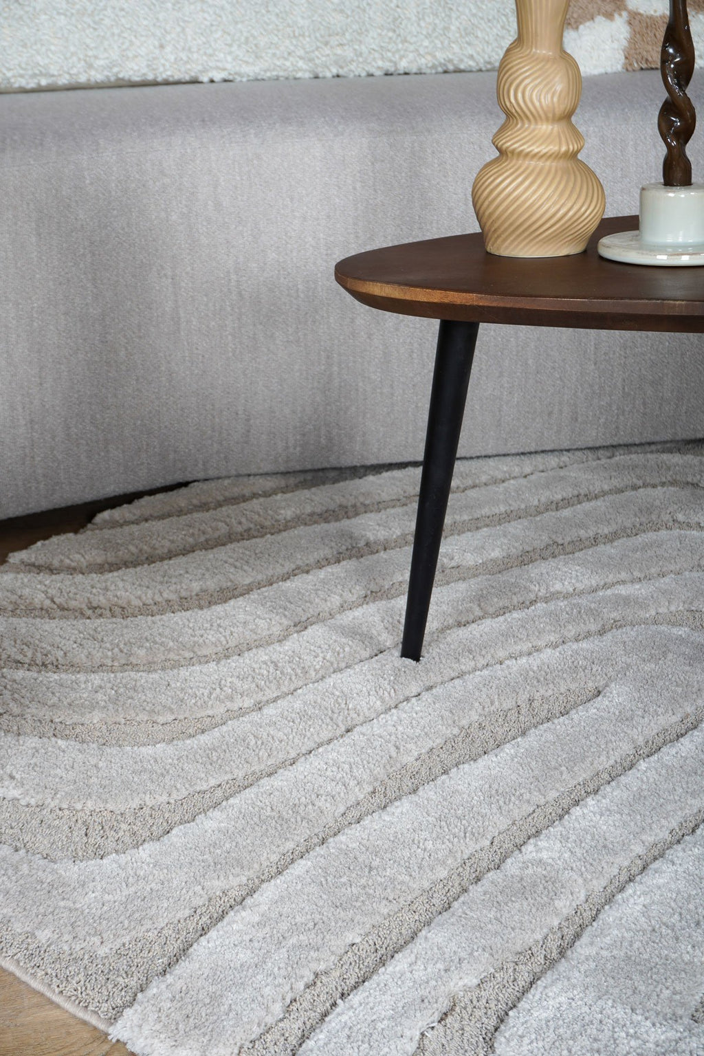 Vloerkleed Lima Beige Rond ø160 cm