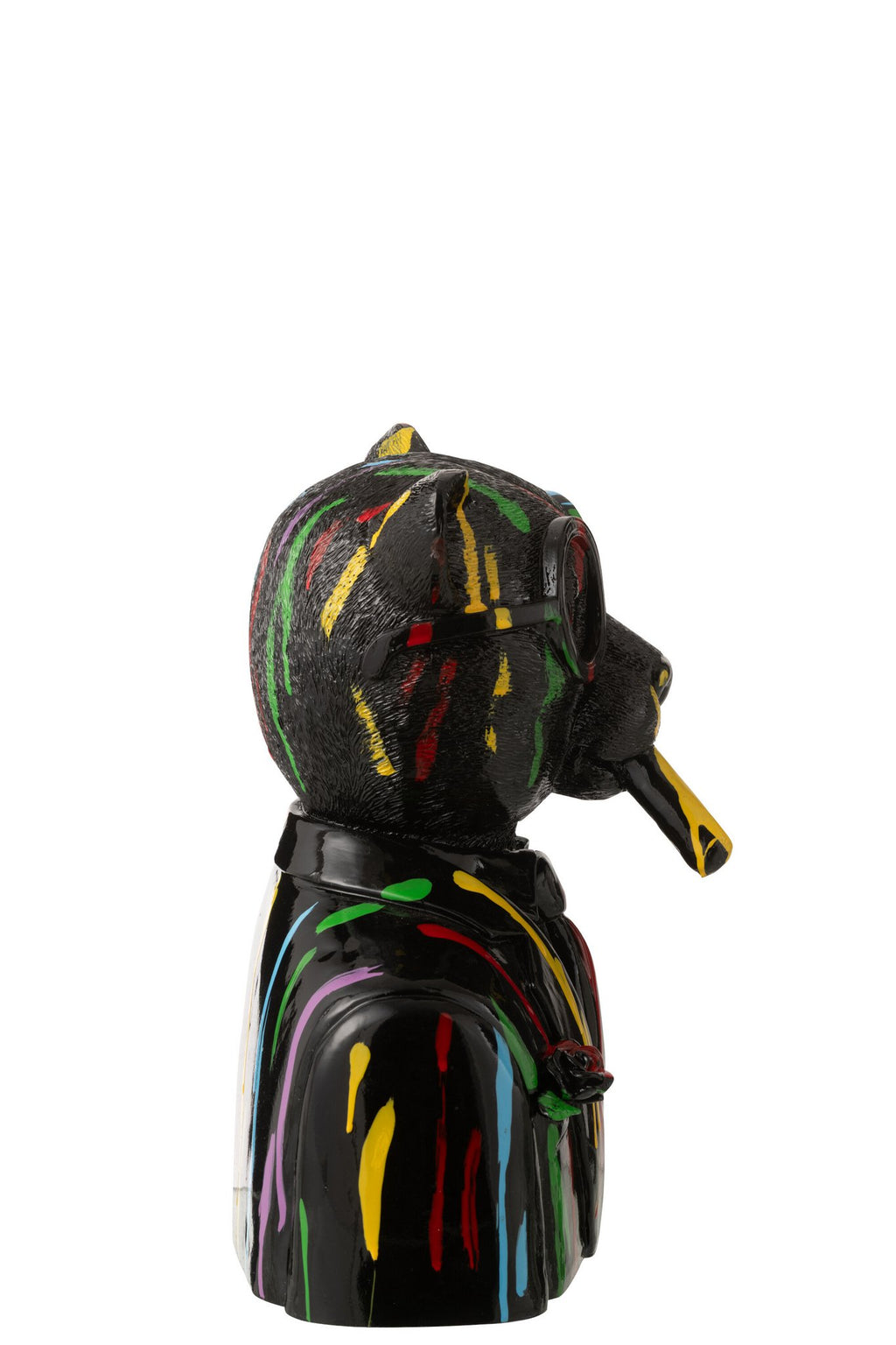 J-Line decoratie Luipaard Verfvlekken - polyresin - zwart/mix