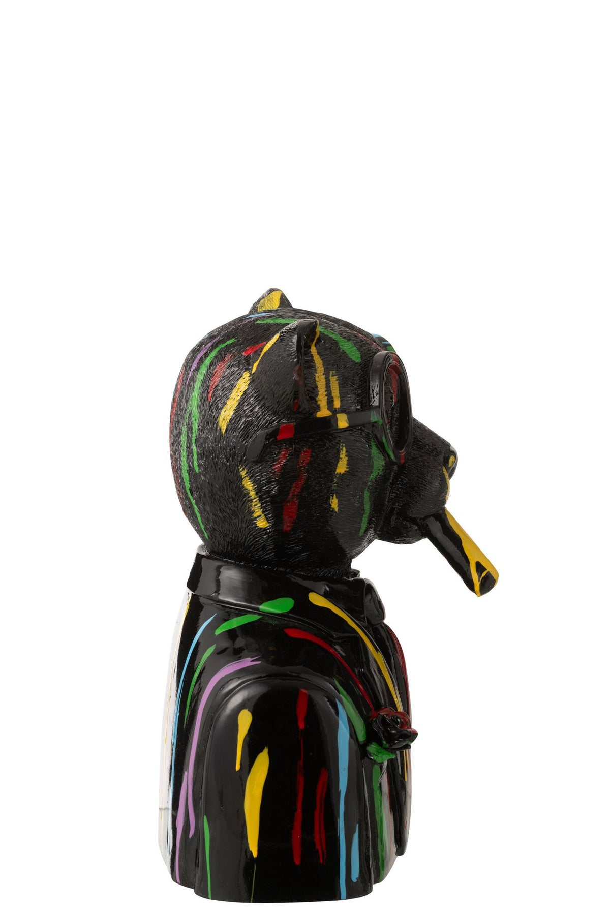 J-Line decoratie Luipaard Verfvlekken - polyresin - zwart/mix