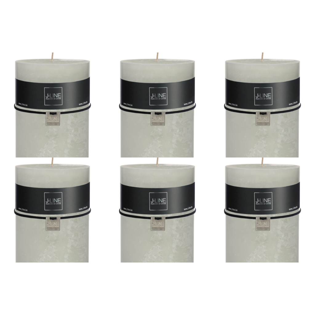 J-Line Cilinderkaars - poedergroen - 120U - XL