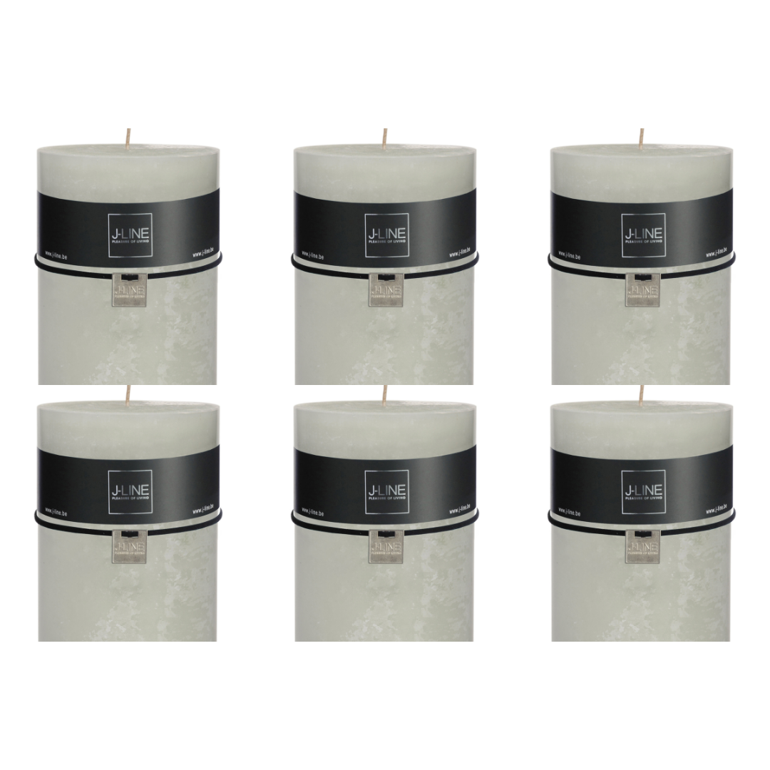 J-Line Cilinderkaars - poedergroen - 120U - XL