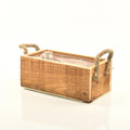 Houten plantenbak 9x12x22cm naturel