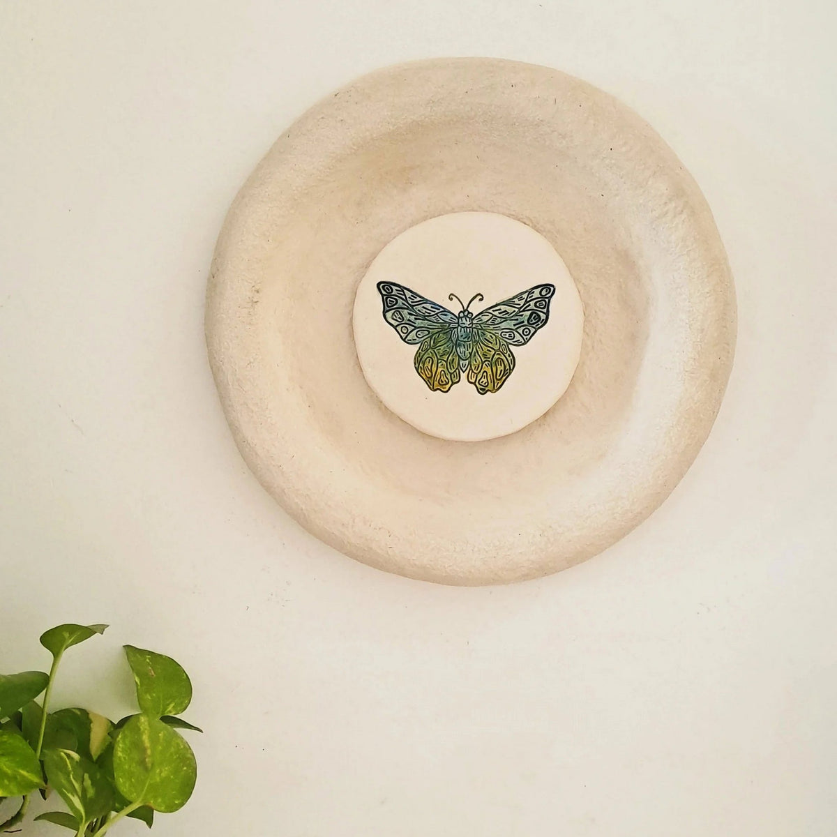 Papier-maché Wandplaten-Mot