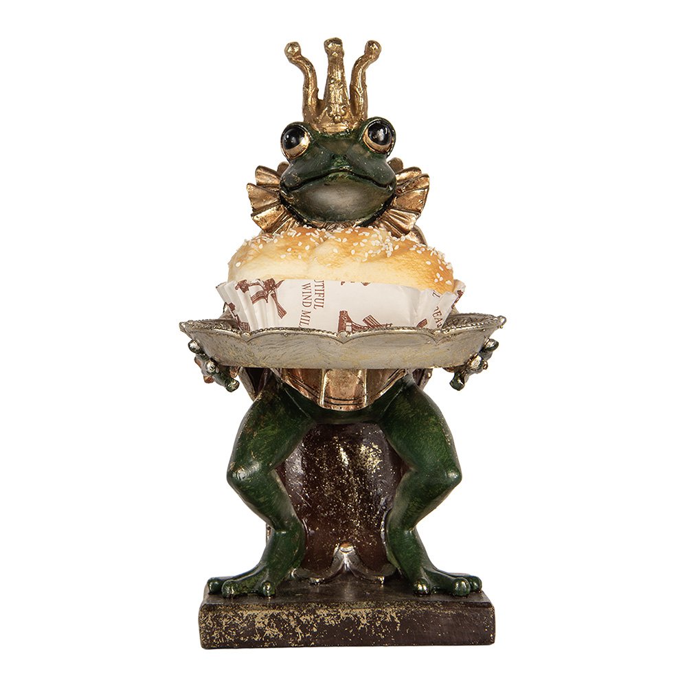 Decoratie Beeld Kikker 16x15x28 cm Groen Kunststof