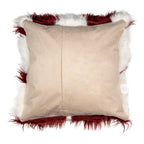 Kussenhoes 45x45 cm Wit Rood Polyester