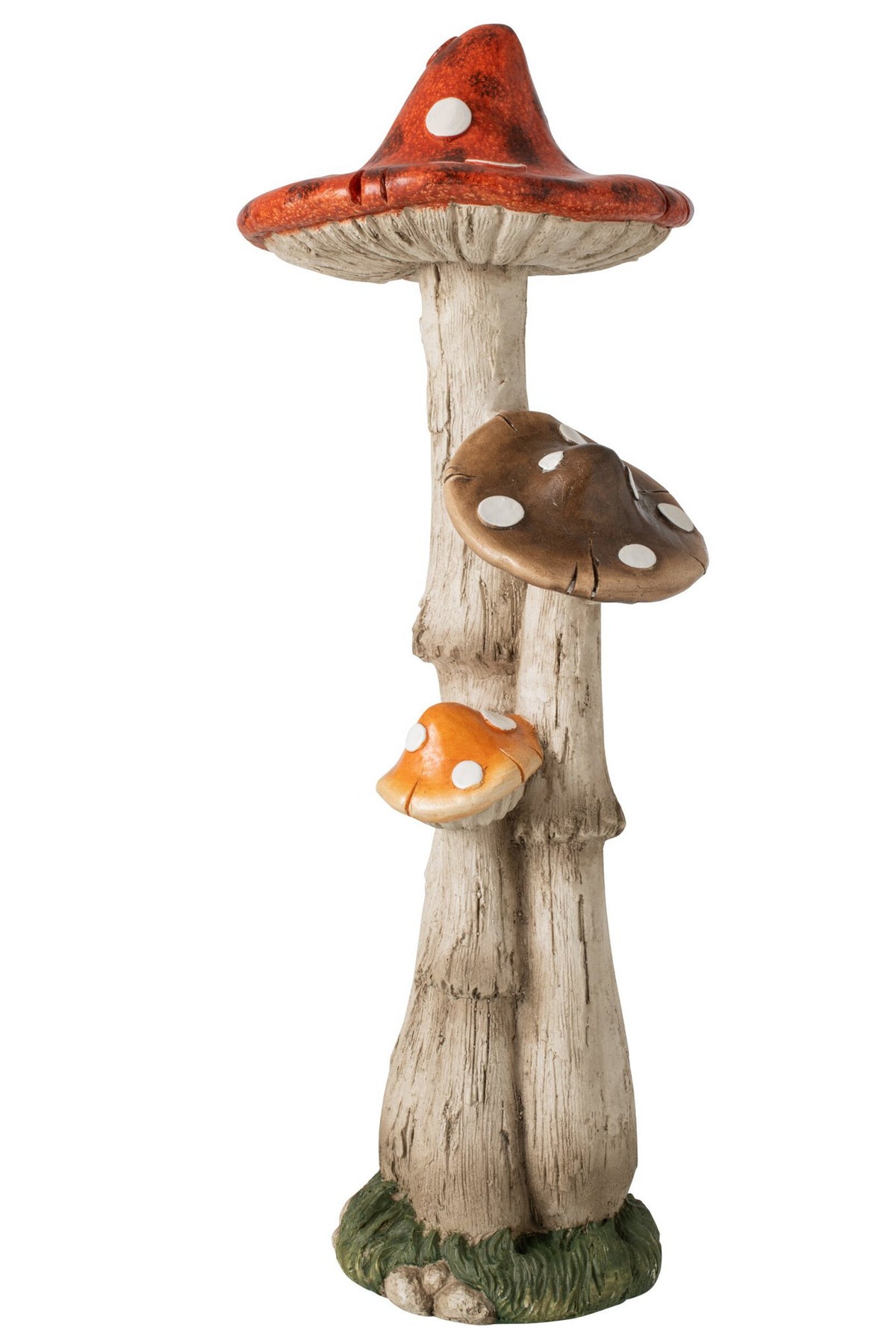 J-Line decoratie Paddenstoel - magnesium - meerkleurig