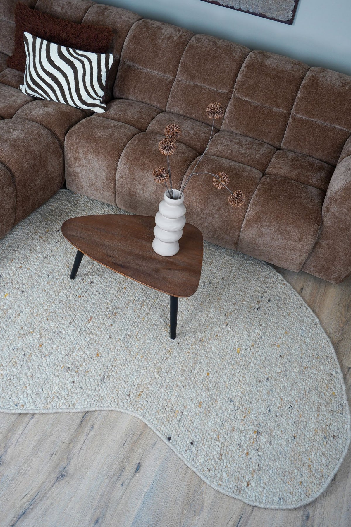 Vloerkleed Stone Licht Beige 462 - Organisch 160 x 230 cm