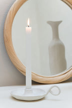 J-Line spiegel Rond - rotan/glas - naturel - medium - Ø 66.5 cm