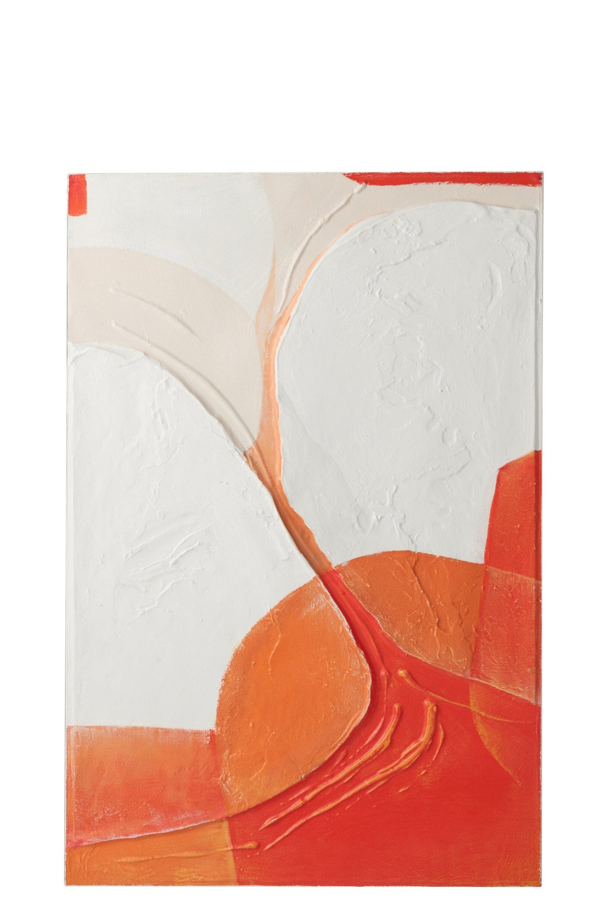 J-Line schilderij Cirkels - acryl - donkeroranje/wit