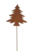 Metalensteker dennenboom 6st 40x14x14cm roest