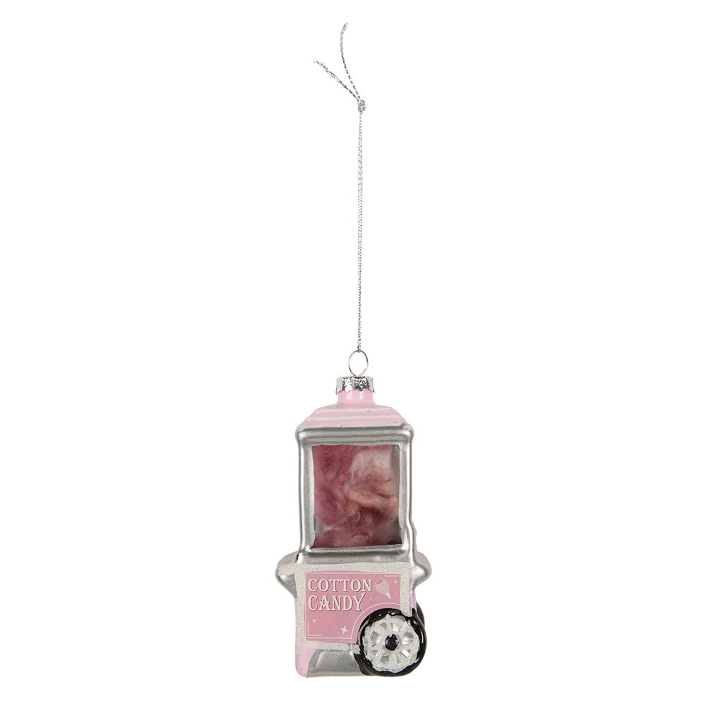 Kersthanger 6x5x11 cm Roze Glas