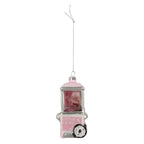 Kersthanger 6x5x11 cm Roze Glas