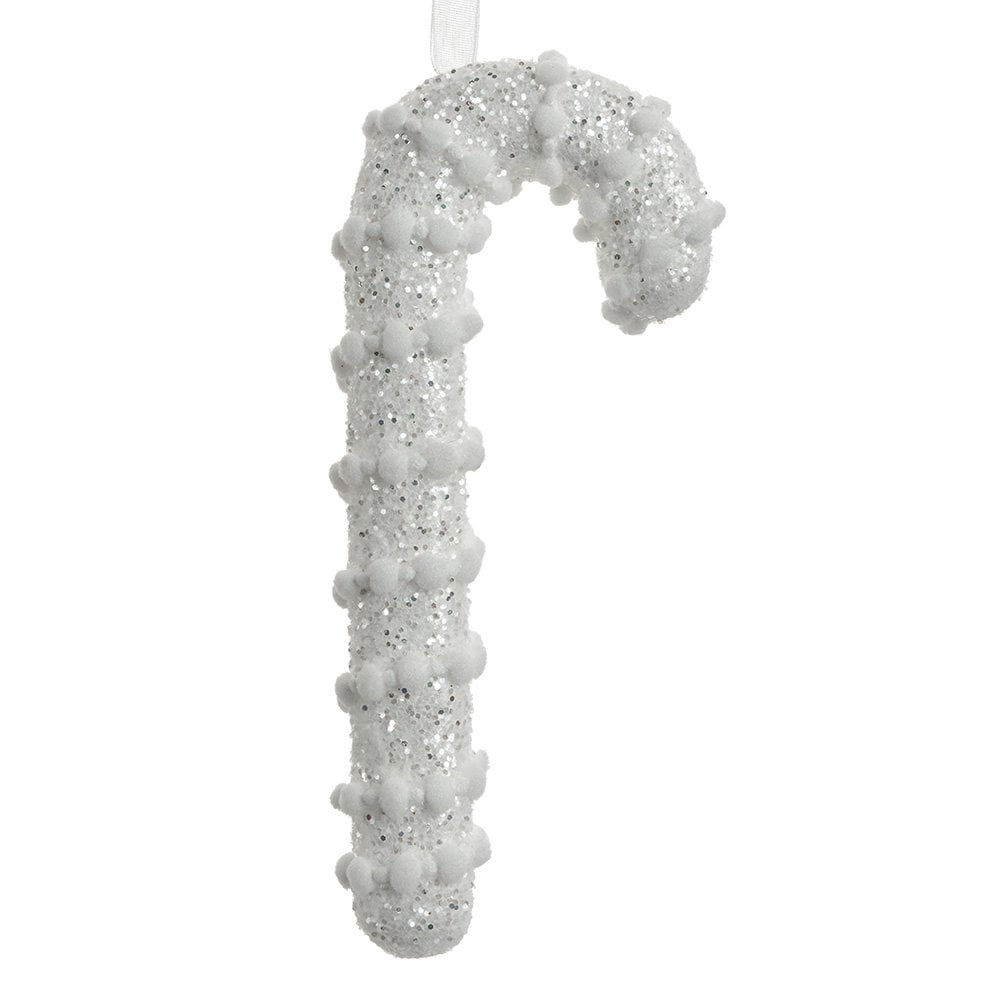 Kersthanger Zuurstok 17 cm Wit Kunststof