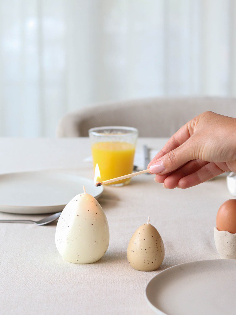 Leeff Egg Candle Elise L white