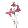 Decoratie Tak 85cm Roze Metaal Vlinders