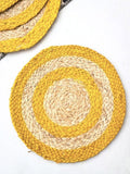 Ambachtelijke placemats van jute – eetaccessoires voor op tafel – geweven ontwerp – set van vier