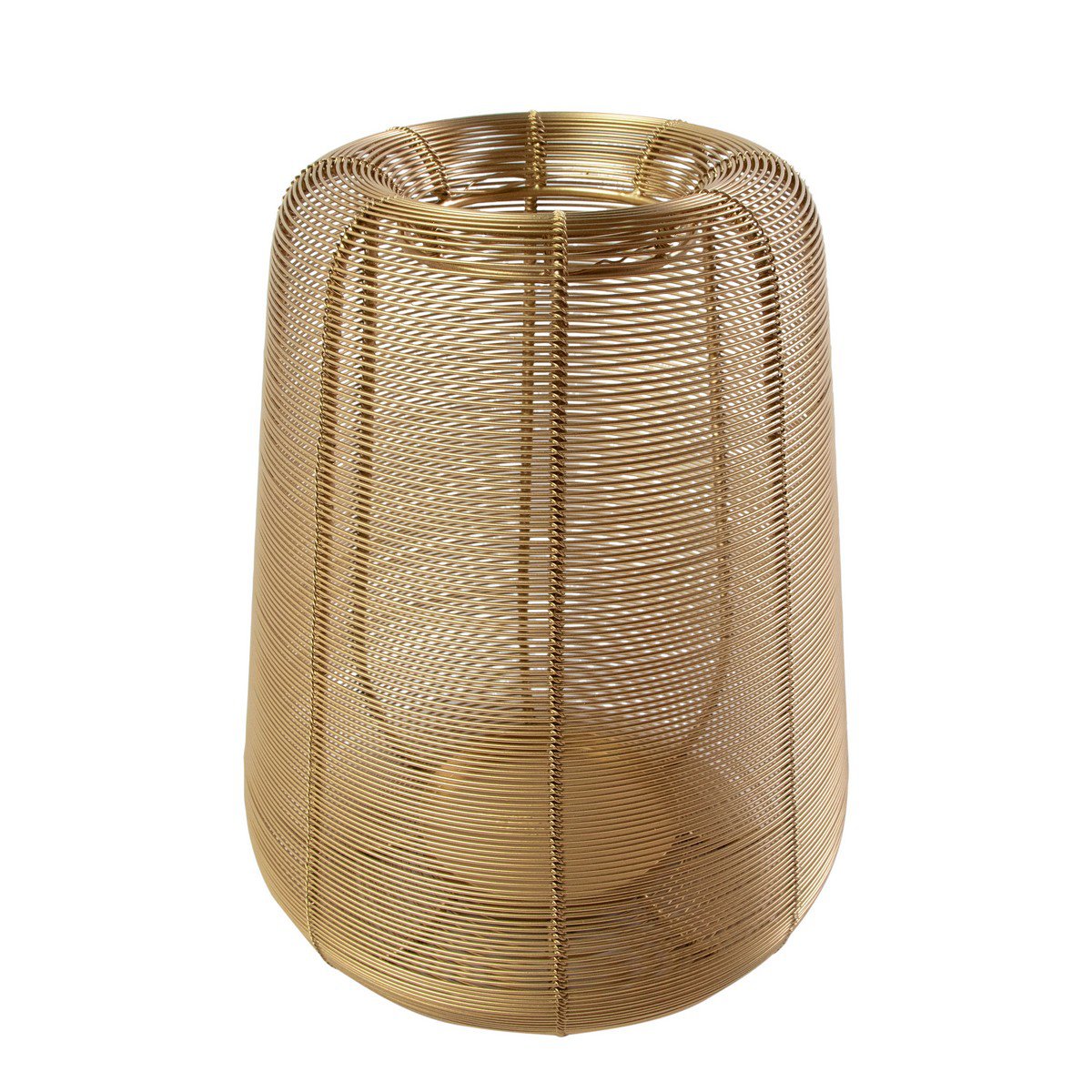 Lantaarn Ijzer dara goud h30 d24cm