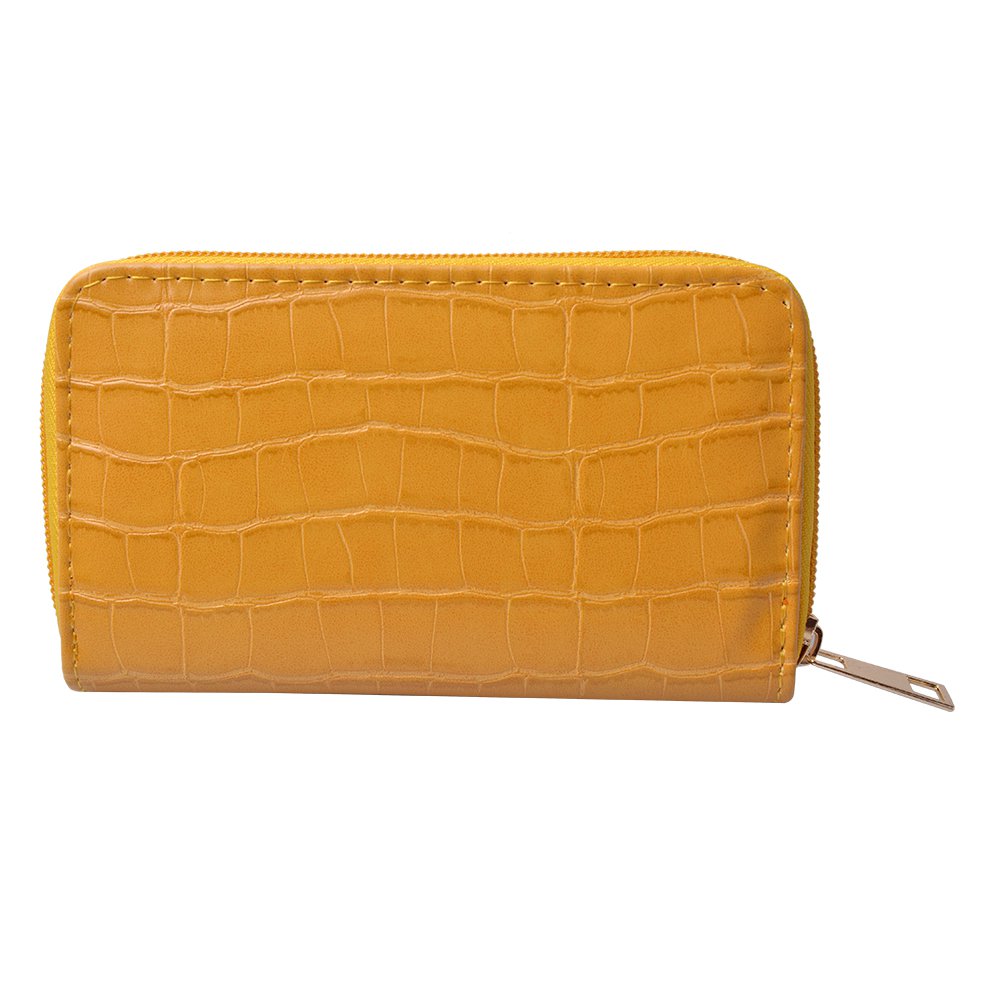 Portemonnee 19x9 cm Geel Polyurethaan