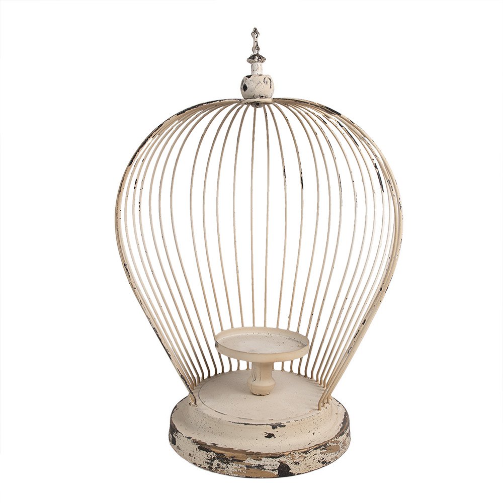 Windlicht 31x24x45 cm Beige Metaal Kaarsenstandaard