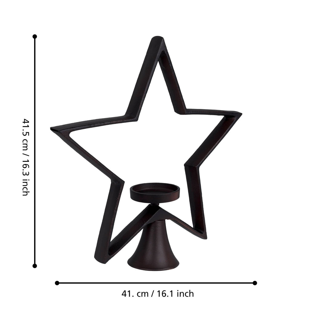 Candlestick Mukayle Brown 41x10x42 cm
