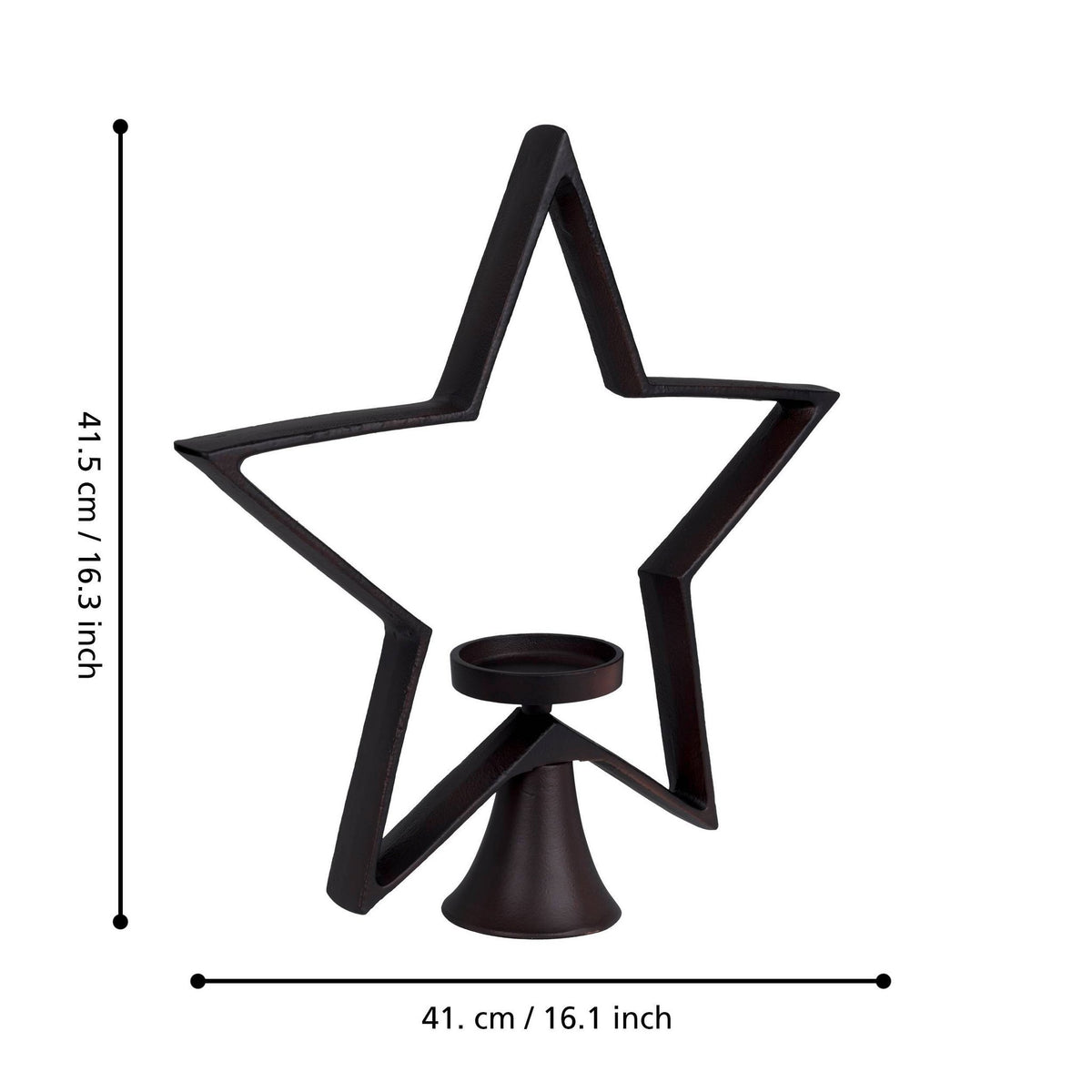 Candlestick Mukayle Brown 41x10x42 cm
