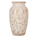 Vaas Ø 16x27 cm Beige Keramiek Bloemen