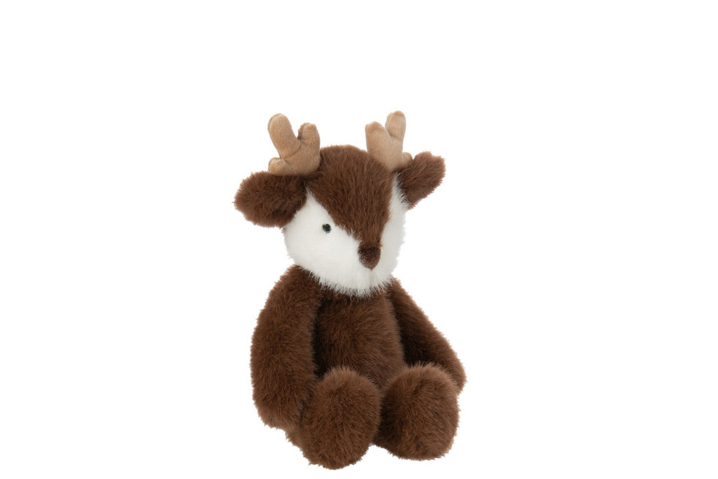 J-Line knuffel Rendier - polyester - bruin - small