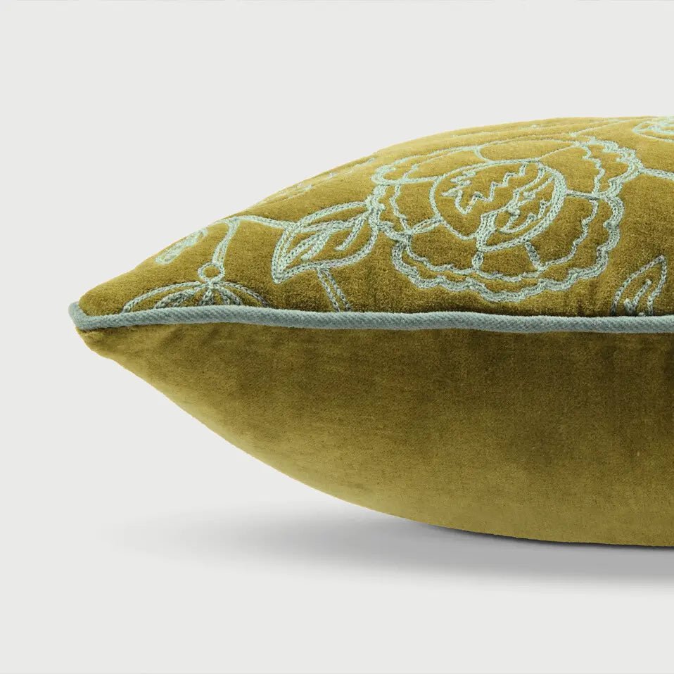 Kussenhoes | Rosabelle Chintz Olive kussenhoes van Sanctuary Living