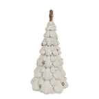 Decoratie Beeld Kerstboom Ø 15x31 cm Wit Kunststof
