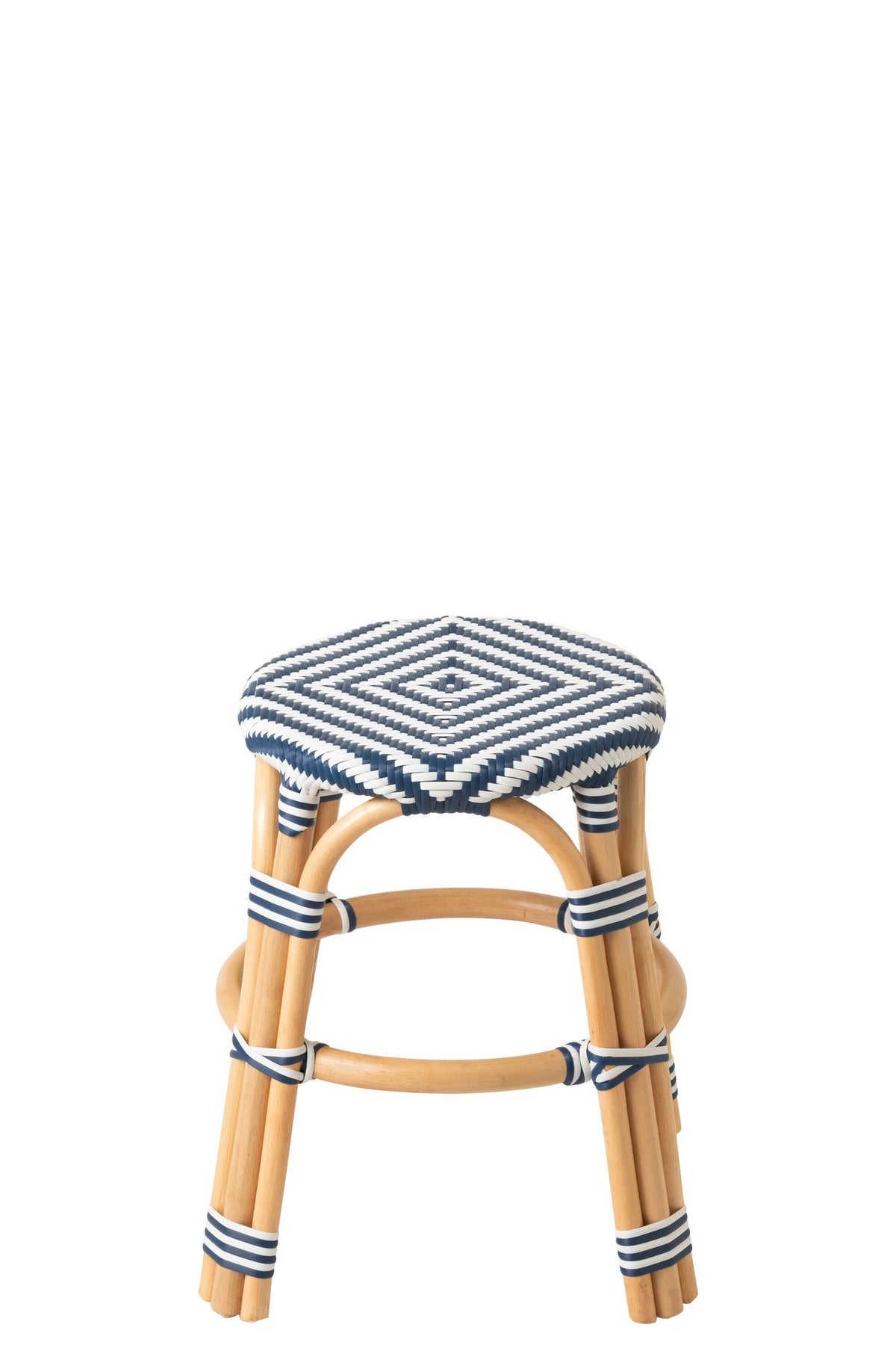 J-Line kruk Geo - riet - blauw/wit