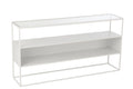 J-Line console Vierkant - metaal/glas - wit