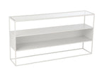 J-Line console Vierkant - metaal/glas - wit