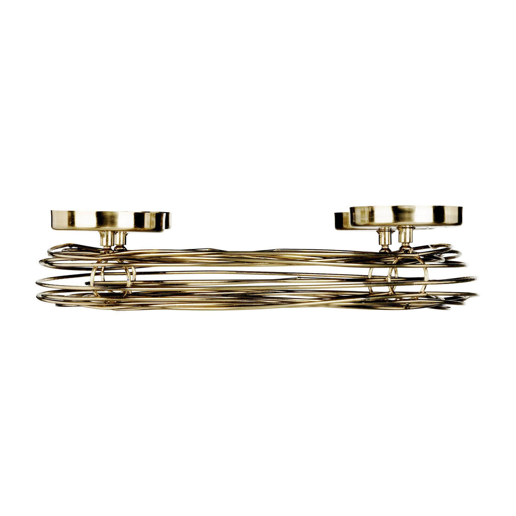 Kandelaar Hagony Goud 36x8 cm