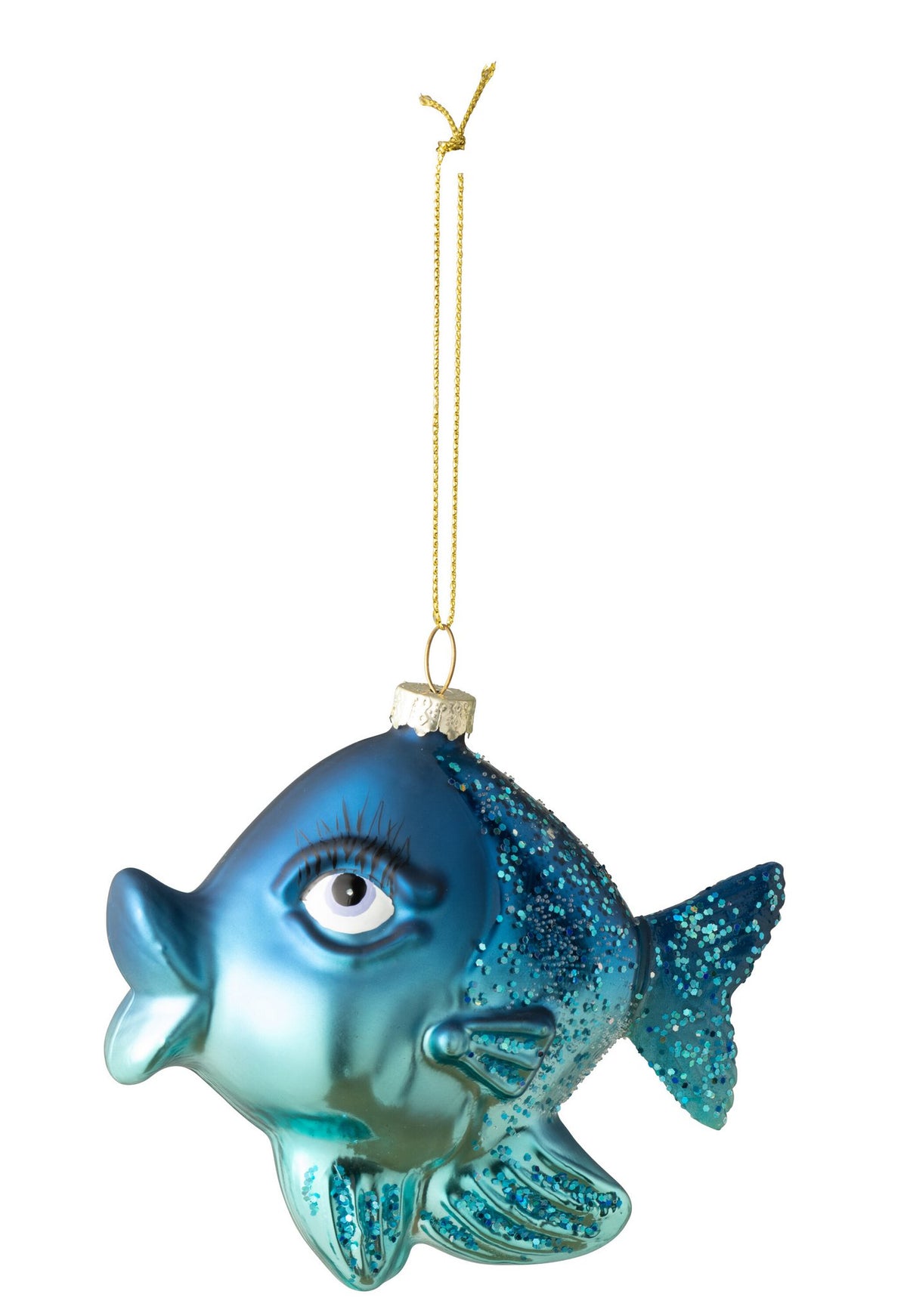 J-Line hanger Vis - glas - azuurblauw/donkerblauw
