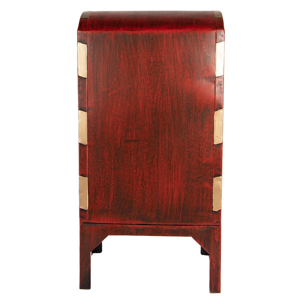 Kerstdecoratie Beld Brivenbus 27x21x53 cm Rood metaal