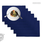 Eetplacemats – Geribbeld katoen – 48x32 cm, set van 6