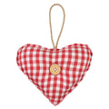 Hanger katoen hart rood knoop 16cm