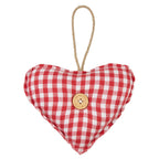 Hanger katoen hart rood knoop 16cm