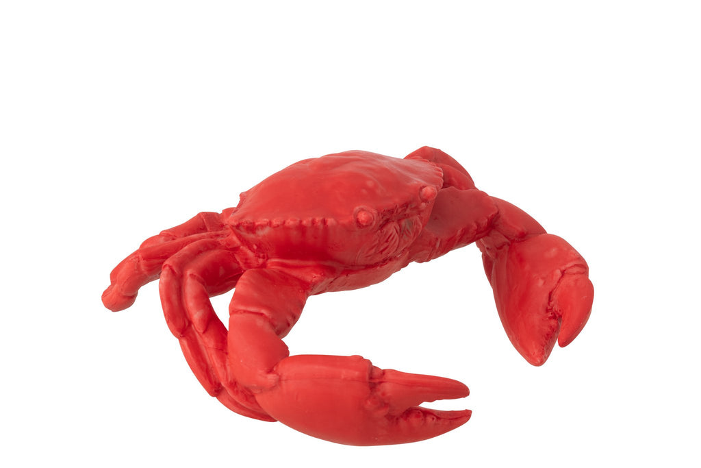 J-Line decoratie Krab - polyresin - rood